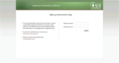 Desktop Screenshot of ezproxy.aub.edu.lb