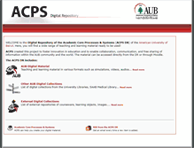 Tablet Screenshot of dr.aub.edu.lb